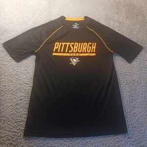 Fanatics Pittsburgh Penguins Performance Tee M NHL Hockey Shirt Black & Gold